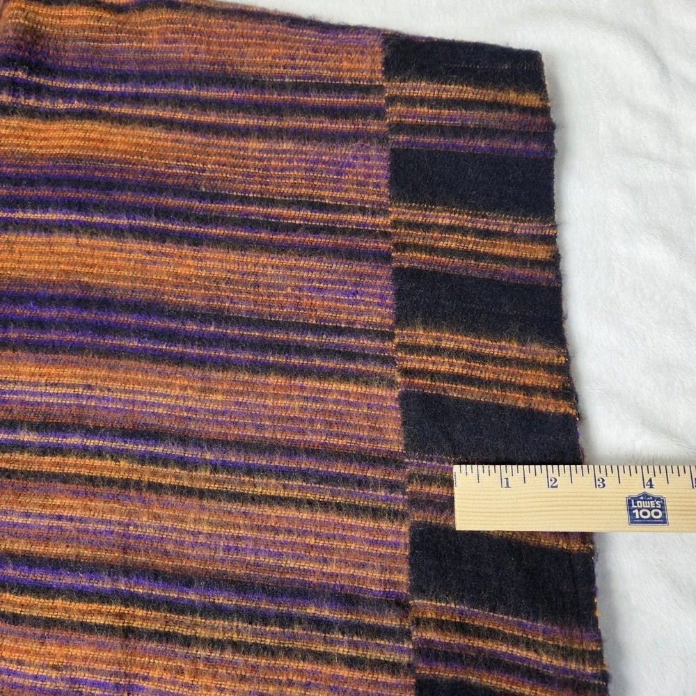 Ark Imports Soft‎ Striped Hooded Poncho Cape Warm Kangaroo Pouch Made In Nepal